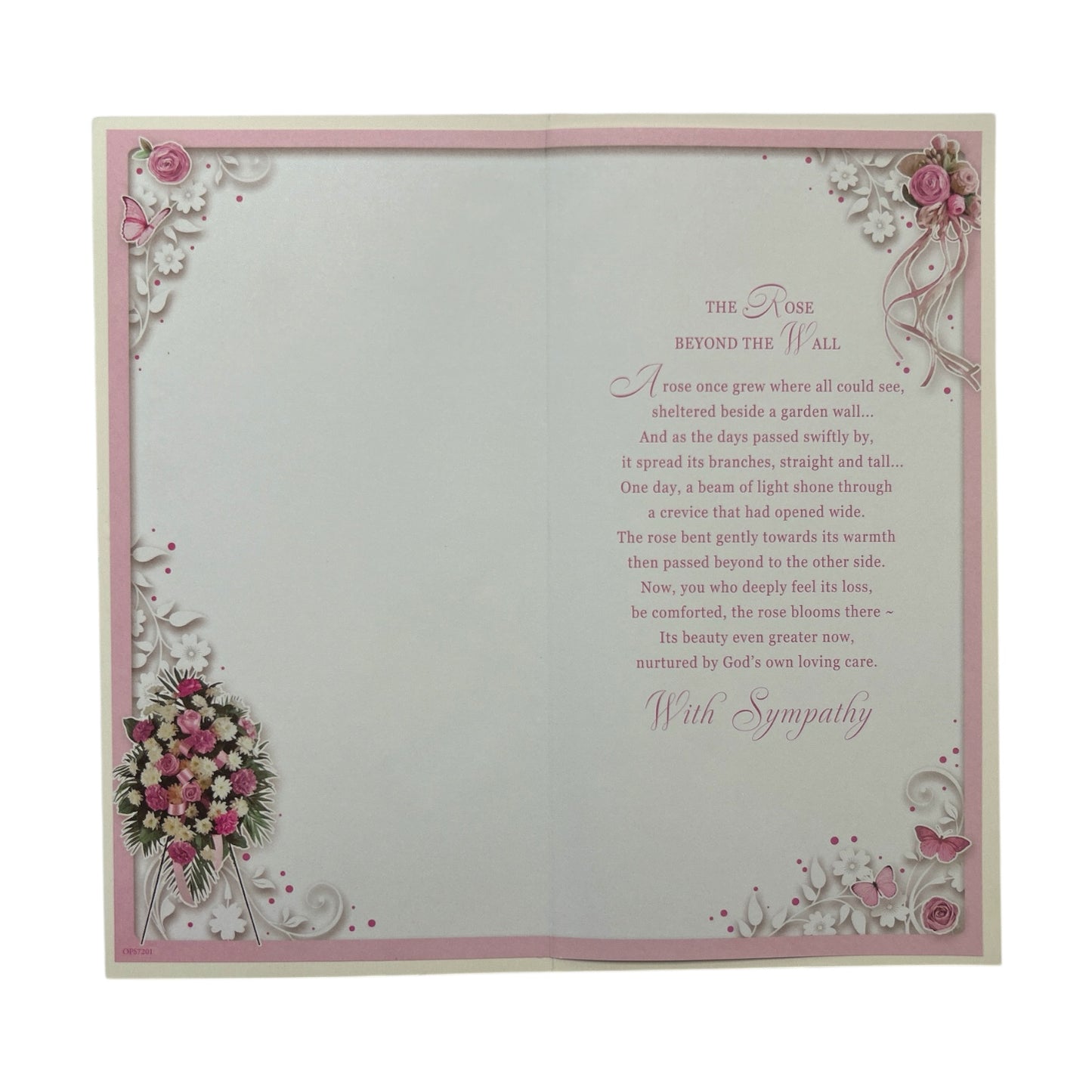 Loss of Wife Floral Sympathy Opacity Card