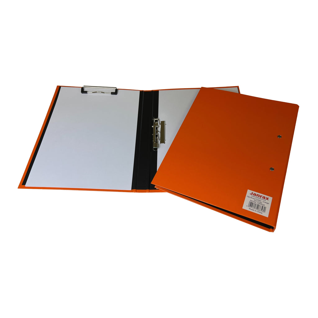 Pack of 10 Orange A4 Clipboard Document Clamp File Folders– Choice ...
