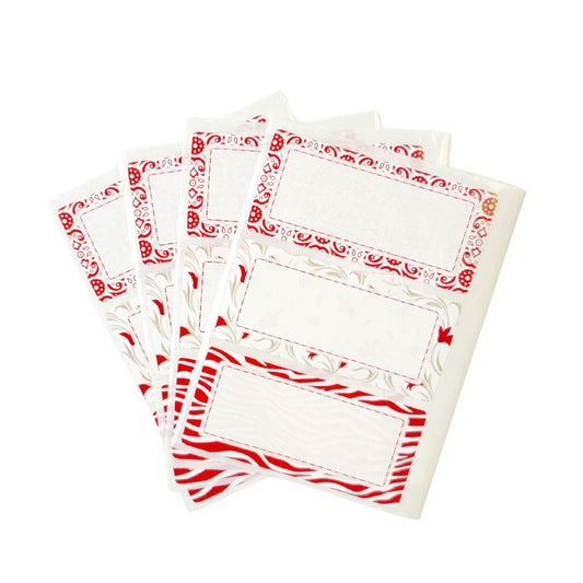 Pack of 12 Jam Jar Labels 34x75mm