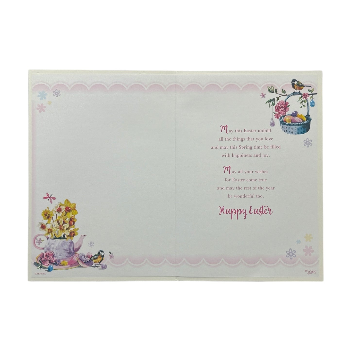 To A Special Mum And Dad Beautiful Flower and Eggs Design Easter Card