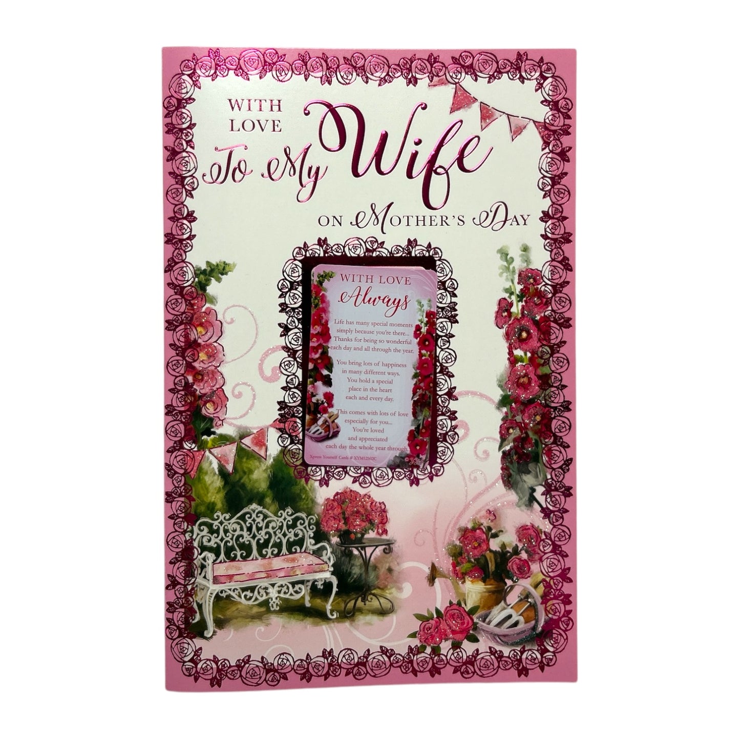 With Love Always to My Wife Floral Design Keepsake Mother's Day Boxed Card