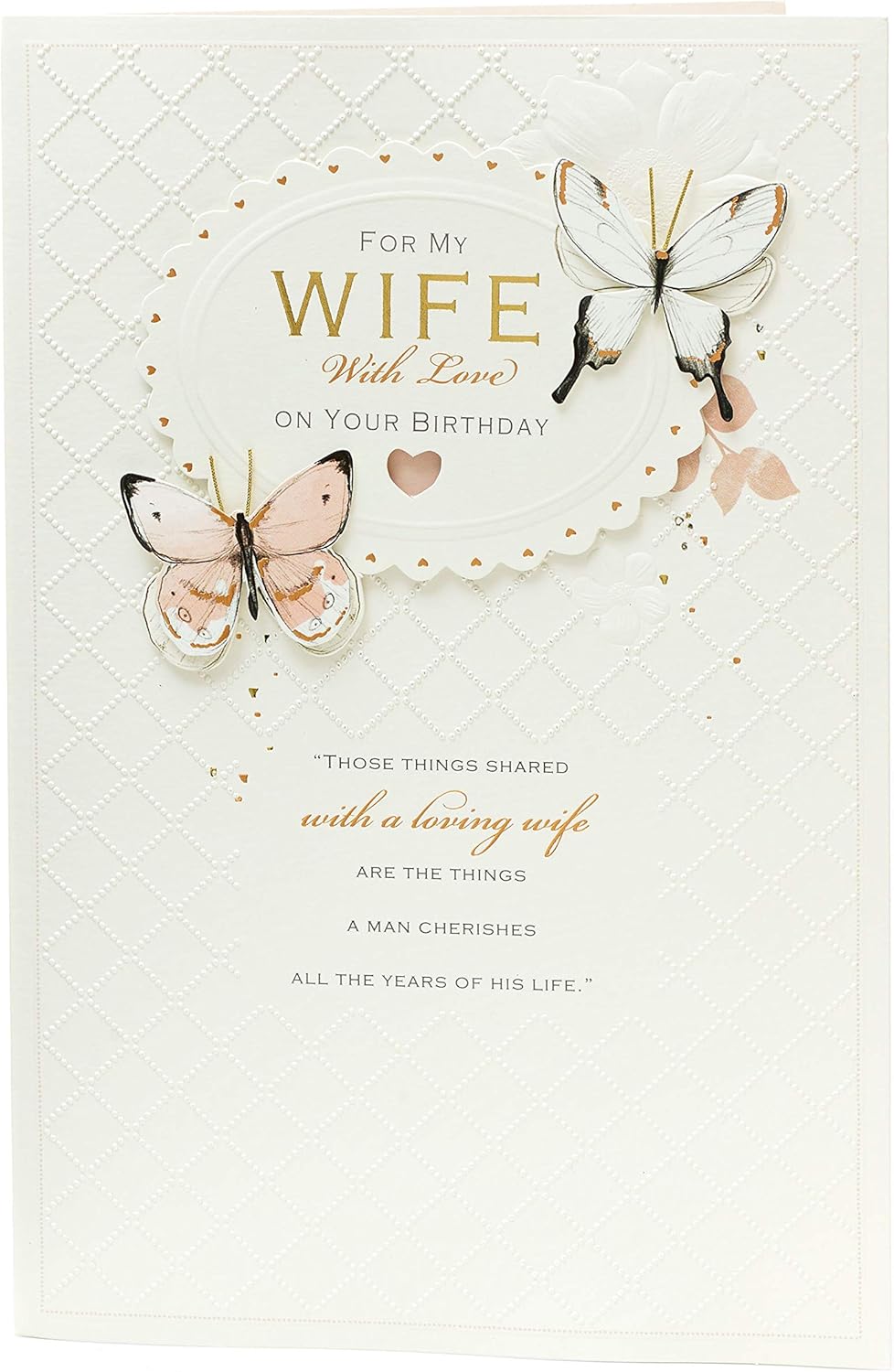 Butterflies Design Wife Birthday Card