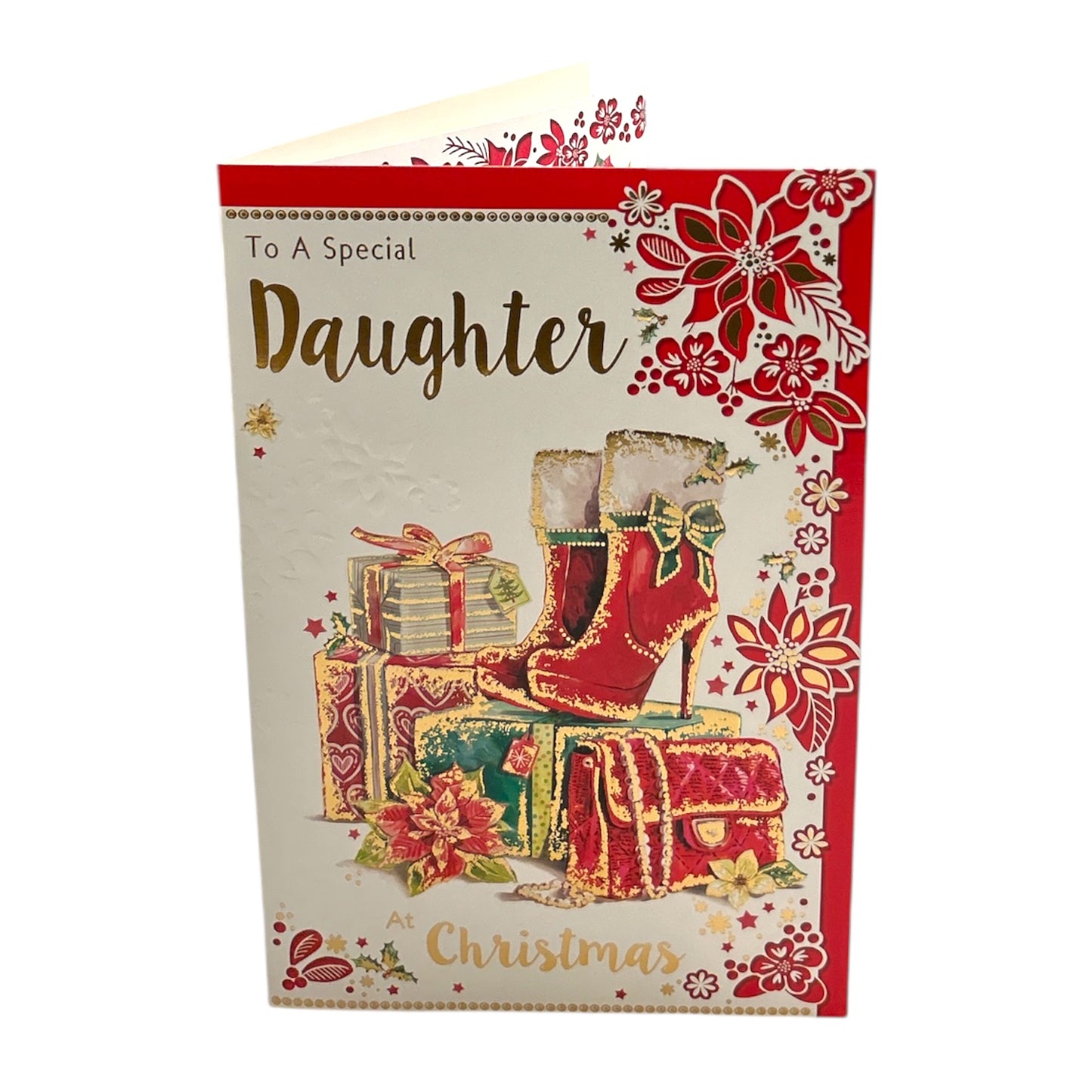 To a Special Daughter Shoes and Purse Design Christmas Card