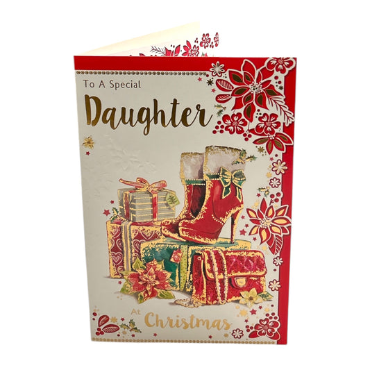 To a Special Daughter Shoes and Purse Design Christmas Card