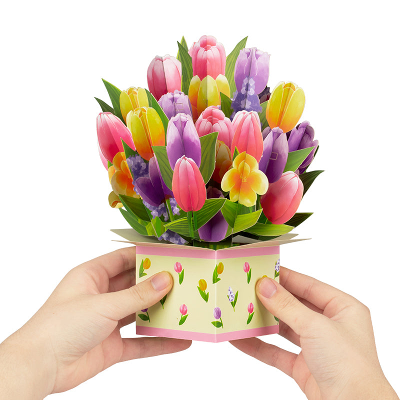 Bloom Box Tulip Delight 3D Pop Up Greeting Card