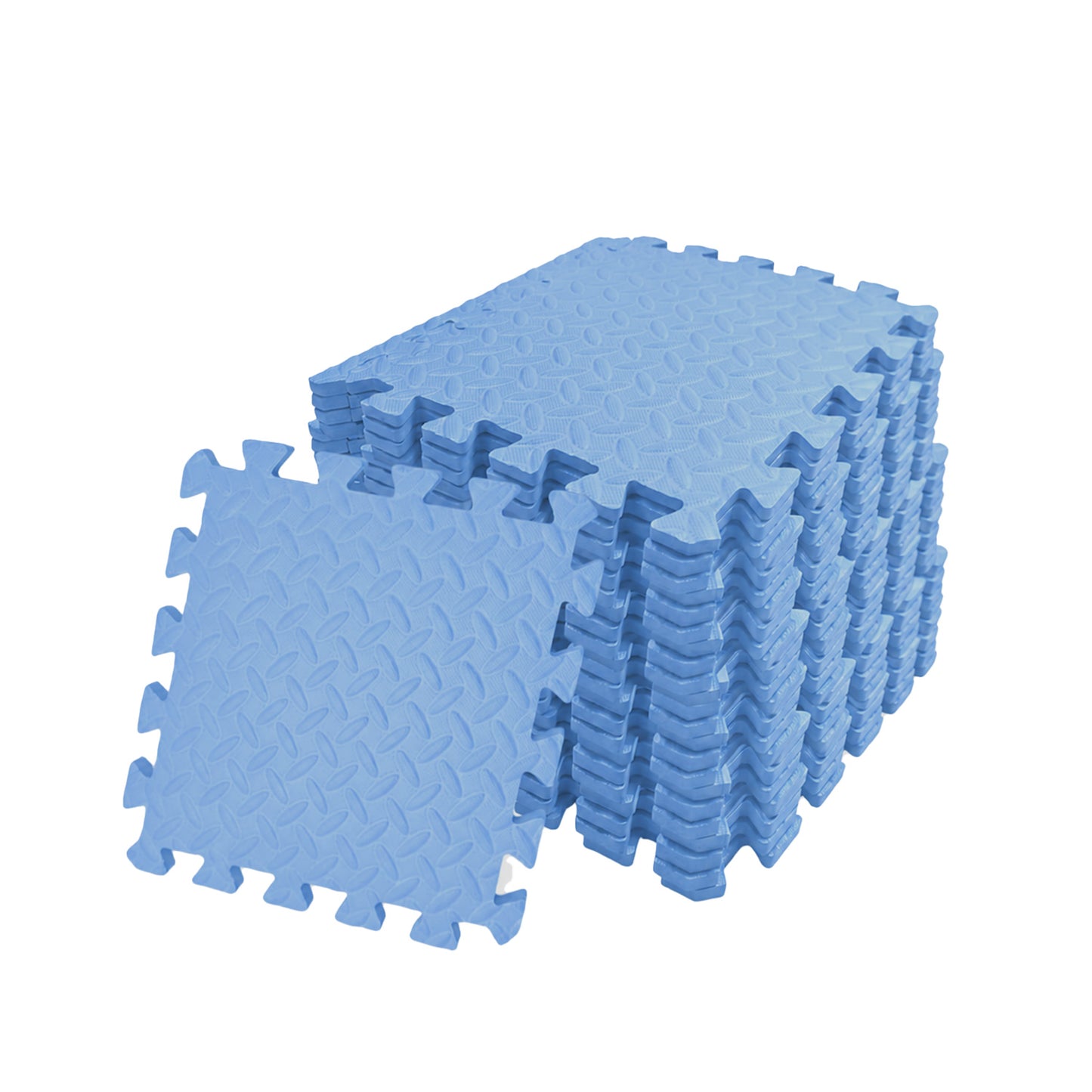 Pack of 4 30x30cm Light Blue Coloured 1cm Thick EVA Foam Mats
