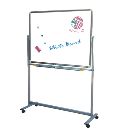 Double Side Movable Magnetic Whiteboard with Frame 90 x 120cm