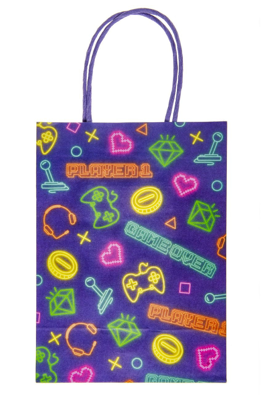 Pack of 12 Gamer Design Paper Gift Bags