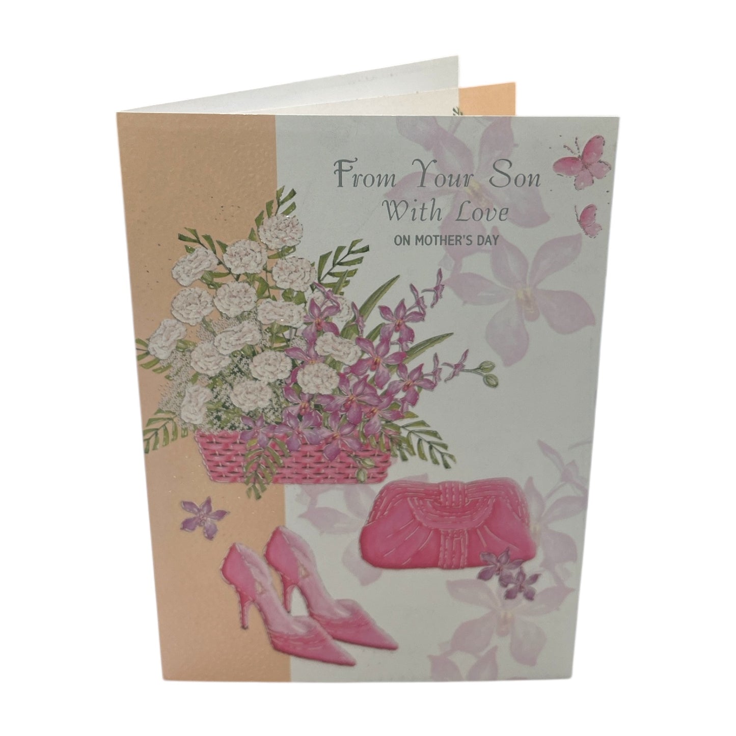From Your Son Overflowing Flower Basket Design Mother's Day Card