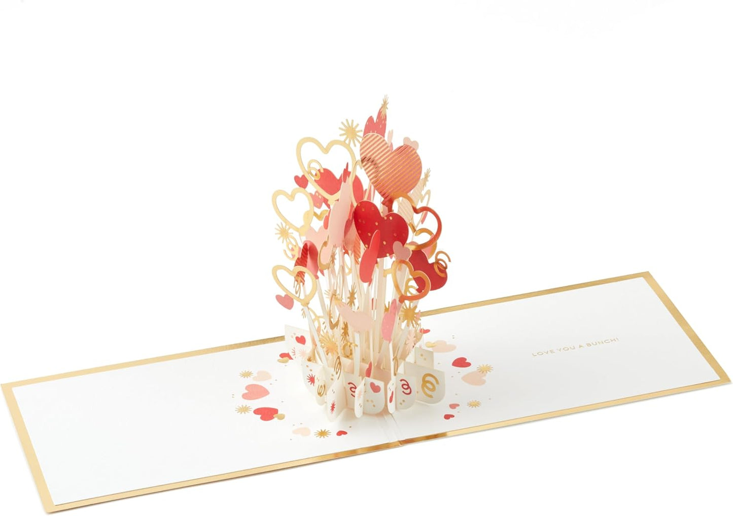 Flowers Hearts Balloons  3D & Pop Up Valentine's Card