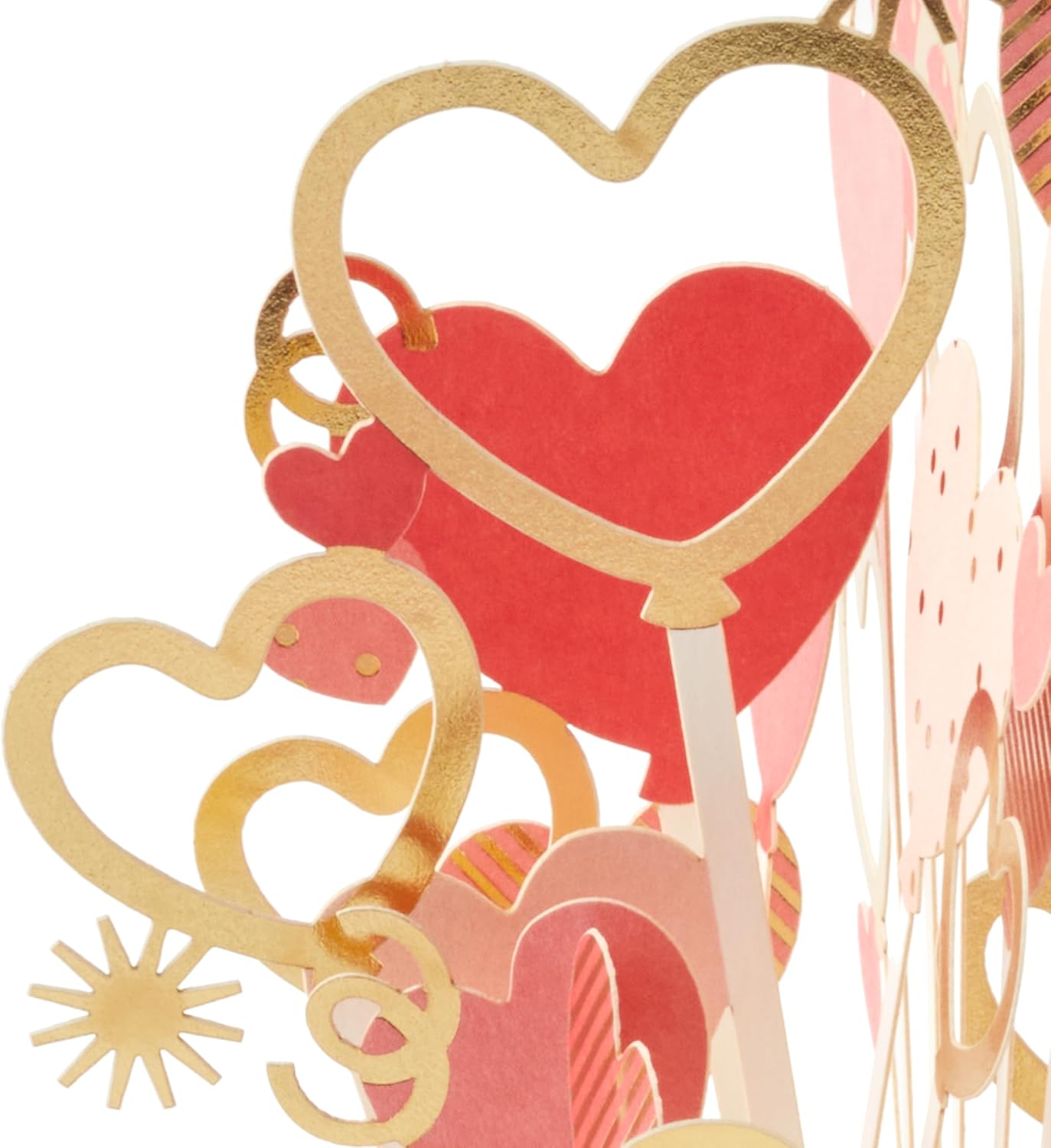 Flowers Hearts Balloons  3D & Pop Up Valentine's Card