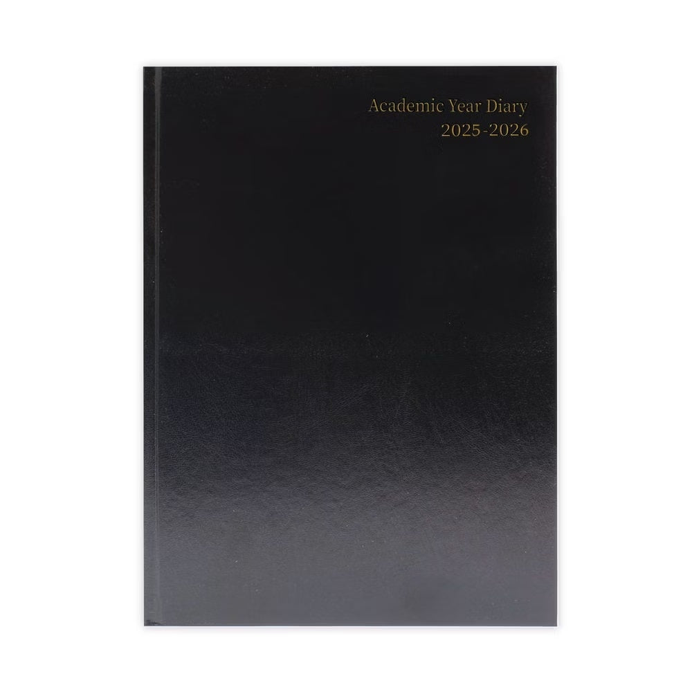 2025-2026 A4 Week to View Black Academic Diary