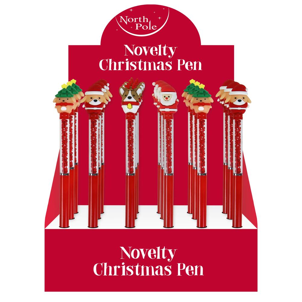 Pack of 18 Clairefontaine Glitter Christmas Novelty Pens