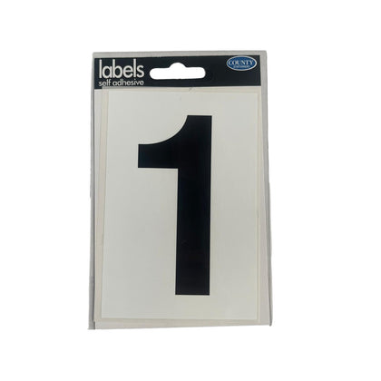 Number 1 Self Adhesive Wheelie Bin Label