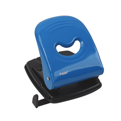 Metal Blue Medium Duty Hole Punch with Paper Measure Indicator