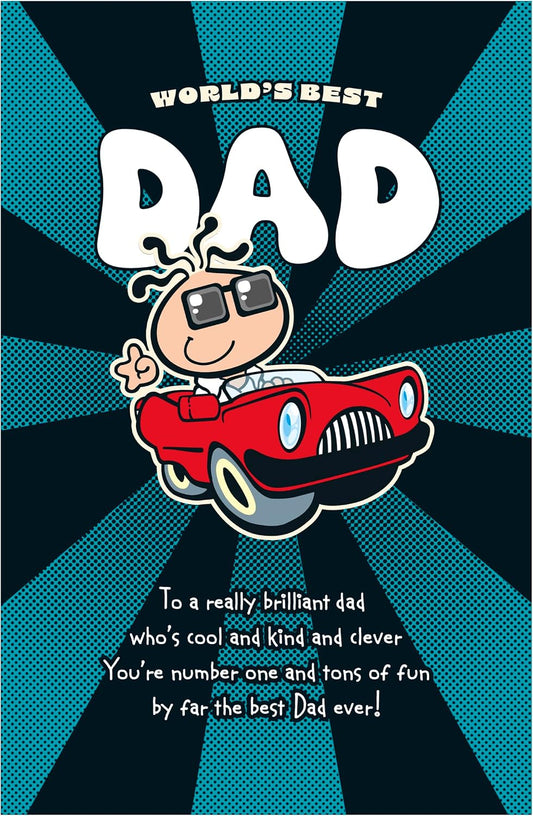 Character in Car Design Dad Birthday Card