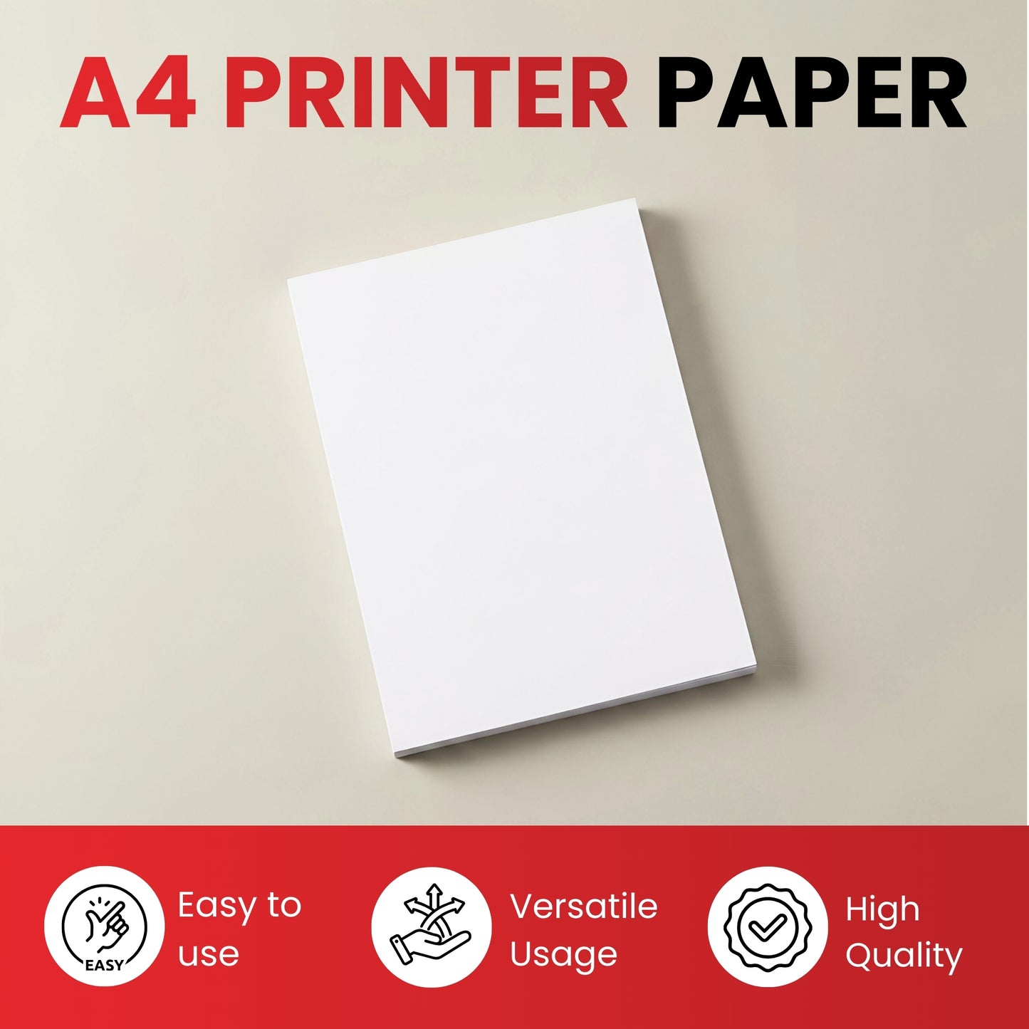 A4 Copier Paper 80gsm – 300 Reams (150000 Sheets) | High-Quality White Copy Paper for Inkjet, Laser Printers & Photocopiers