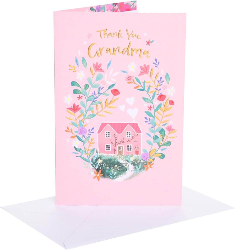 Flowers and House Deisgn Grandma Mother's Day Card