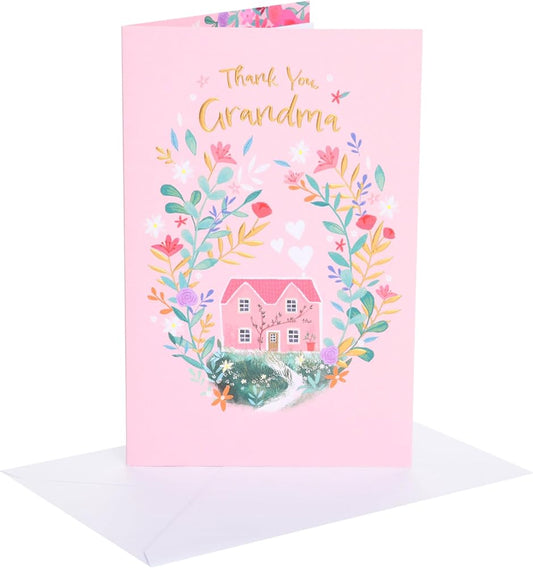 Flowers and House Deisgn Grandma Mother's Day Card