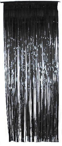Curtain Door Foil Black 1.2cm Cut 92 x 244cm