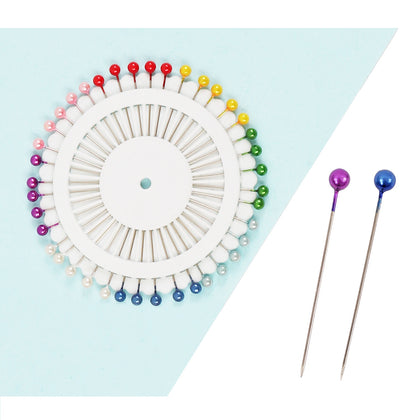 Drum of 480 Coloured Dressmaker Pins