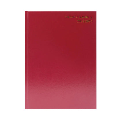 2023-2024 A5 Week to View Burgundy Academic Diary