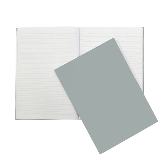 A4 160 Pages 8mm Ruled Grey Casebound Notebook