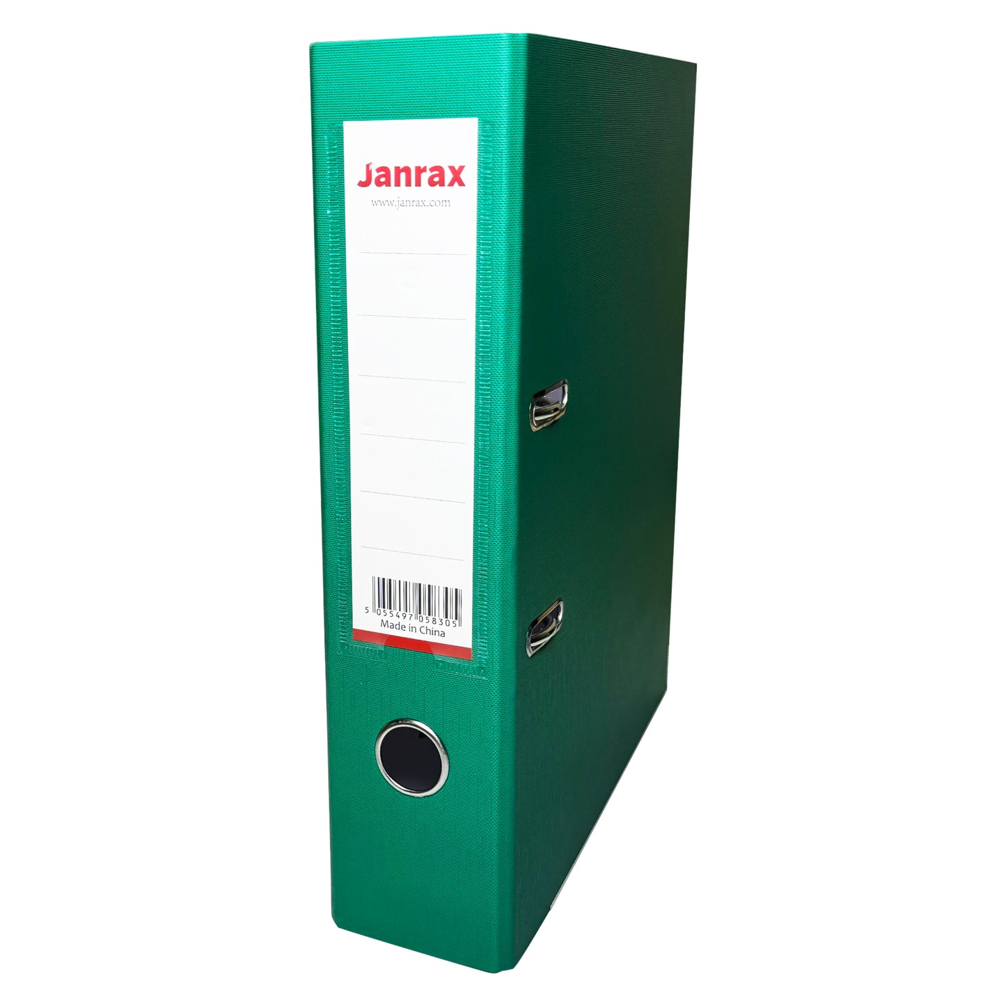 Pack of 5 A4 Green Paperbacked Lever Arch Files by Janrax