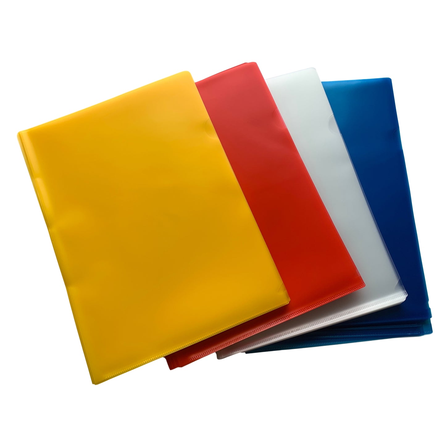 Pack of 200 A4 Blue L Shaped Open Top and Side Report File Folders
