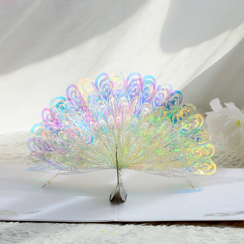 Peacock Majesty 3D Pop Up Greeting Card