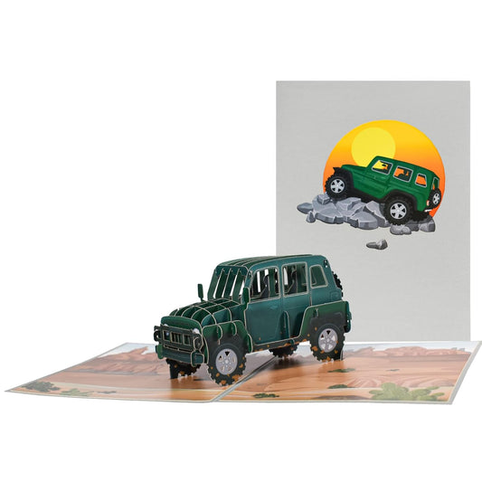 Adventure Off‑Road Vehicle 3D Pop Up Greeting Card