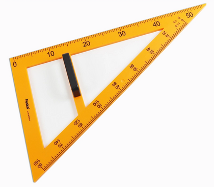 50cm Plastic Classroom Set Square Ruler with Removable Handle