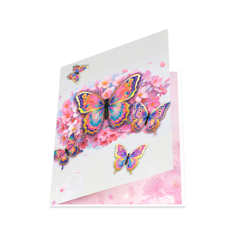 Wings of Color Cherry Blossom 3D Pop Up Greeting Card