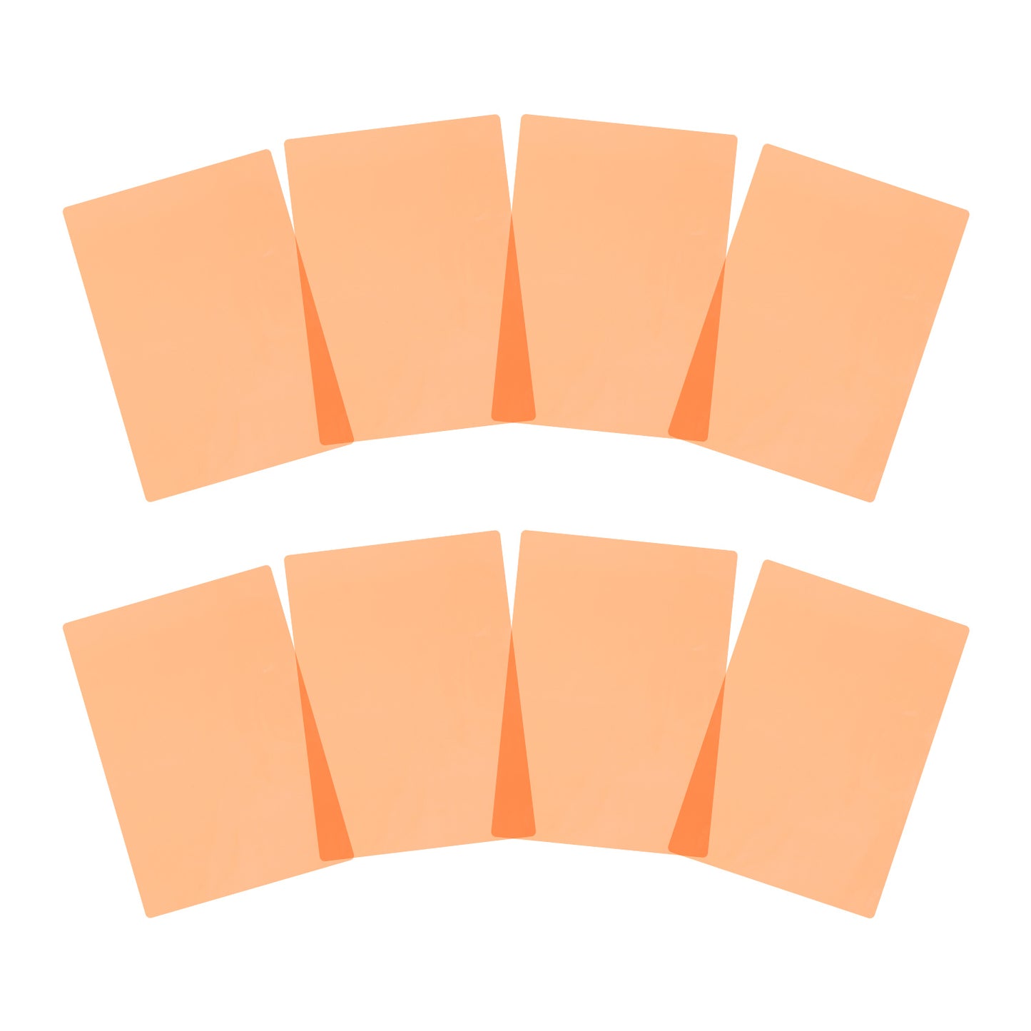 Pack of 24 A5 Plain Peach Dyslexia Overlay Reading Sheets – PET Material, Rounded Corners