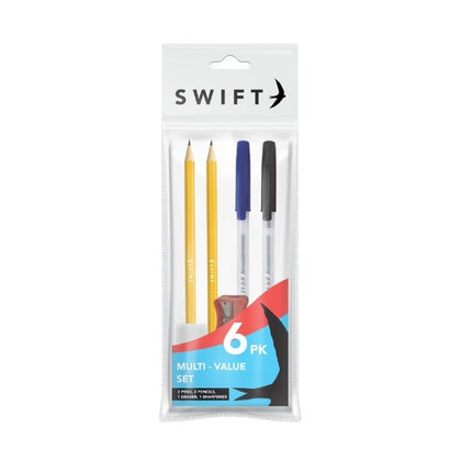 6 Pieces Stationery Multi-Value Set