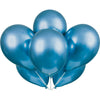 Pack of 6 Blue Platinum 11" Latex Balloons