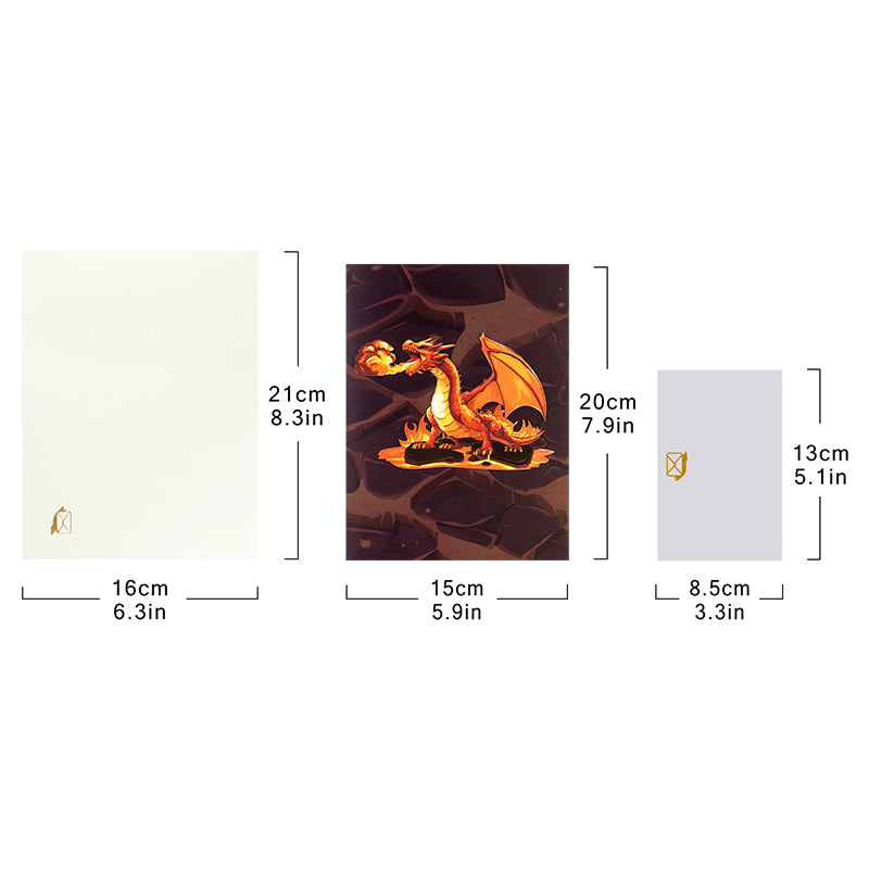 Rock Cracked Fire Breathing Dragon 3D Pop Up Greeting Card - Birthday Father's Valentine