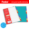 10 Part A4 PP Coloured Index Filing Dividers