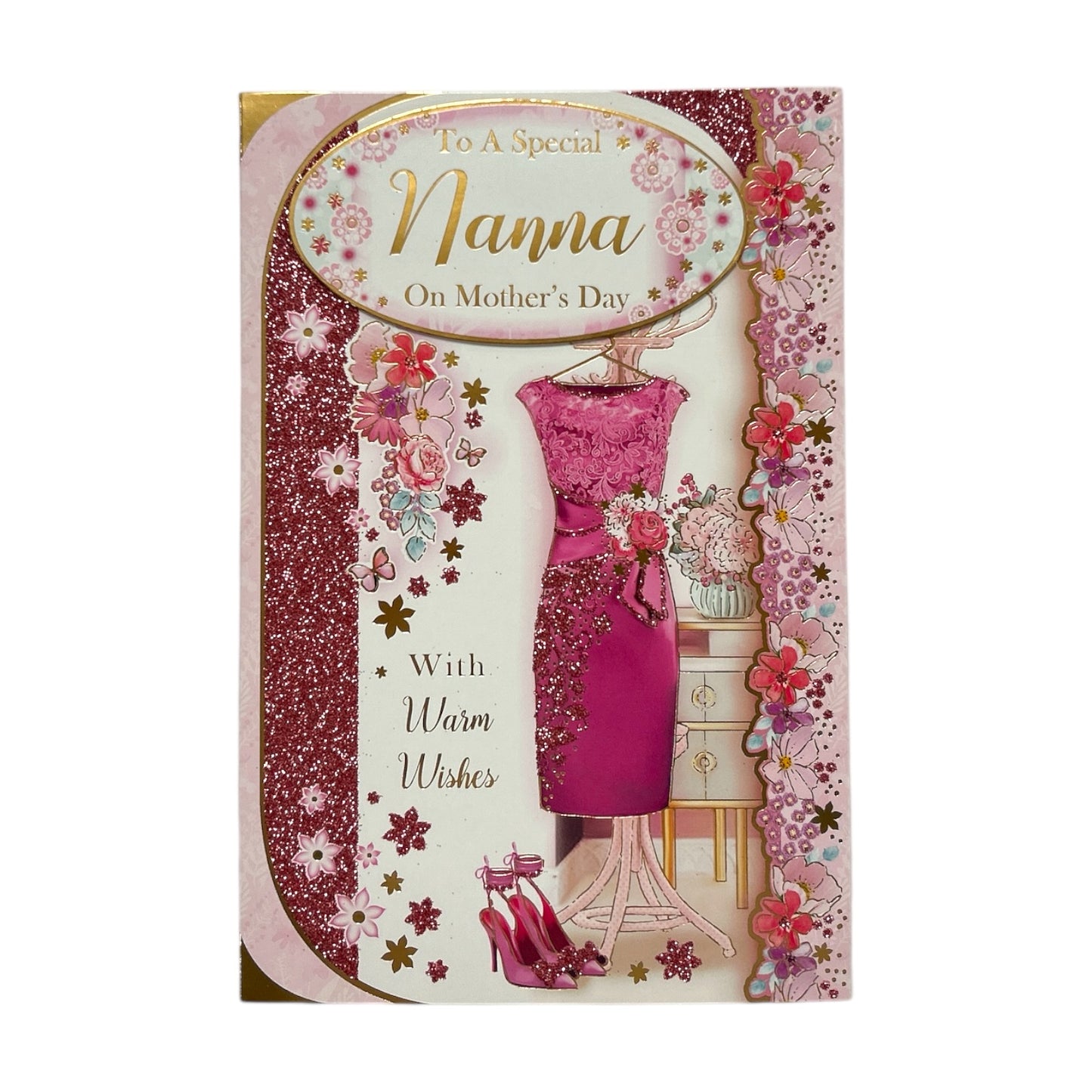 To A Special Nanna Beautiful Pink Dress Design Mother's Day Card