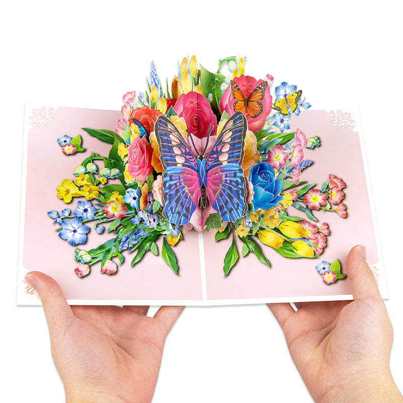 Wings of Joy Butterfly & Flower Pop Up Card