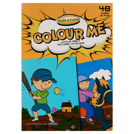 A4 48 Pages Colouring Book for Boys by World of Colour