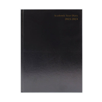 2023-2024 A4 Day Per Page Black Academic Diary