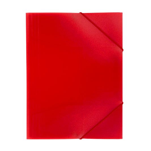 Janrax A4 Clearview Red 3 Flap Folder with Elasticated Closure