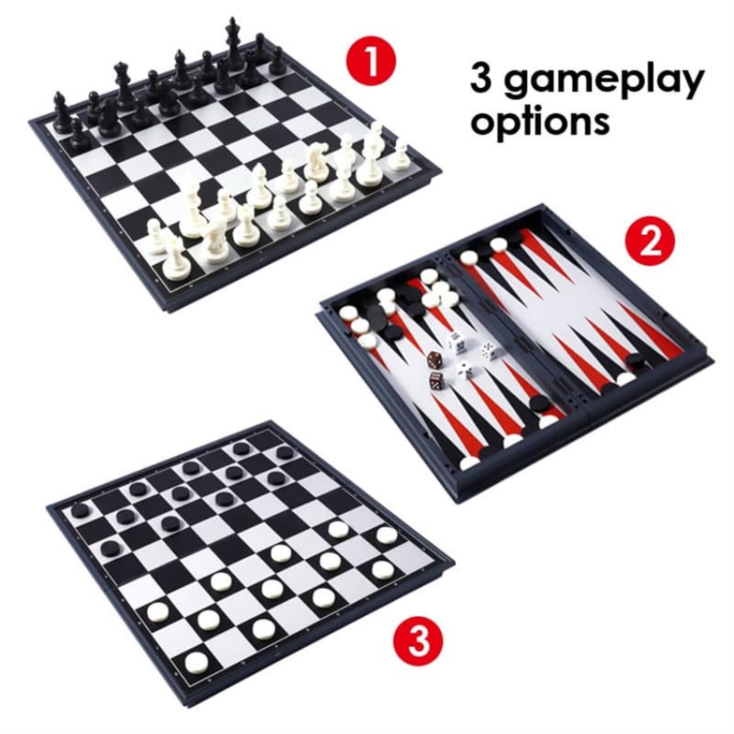 Magnetic Chess 3-in-1 Games Set