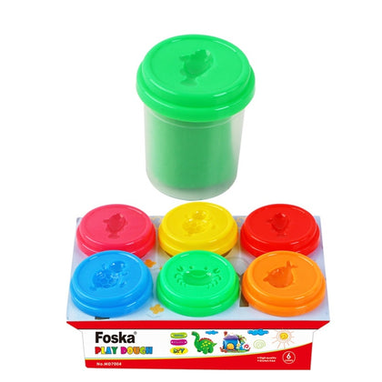 Pack of 6 Assorted Colour Play Dough 60g
