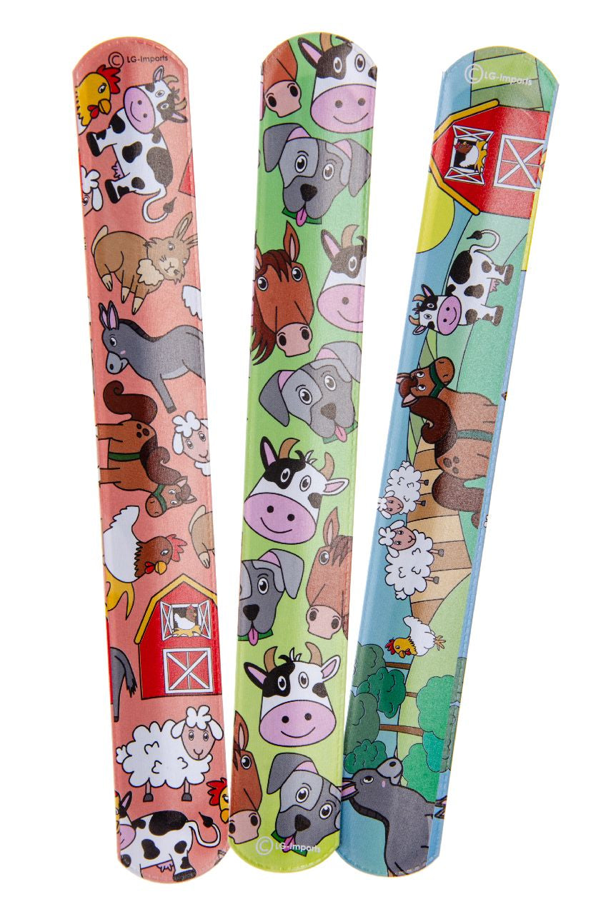 Pack of 36 Farm Animal Snap Bracelets