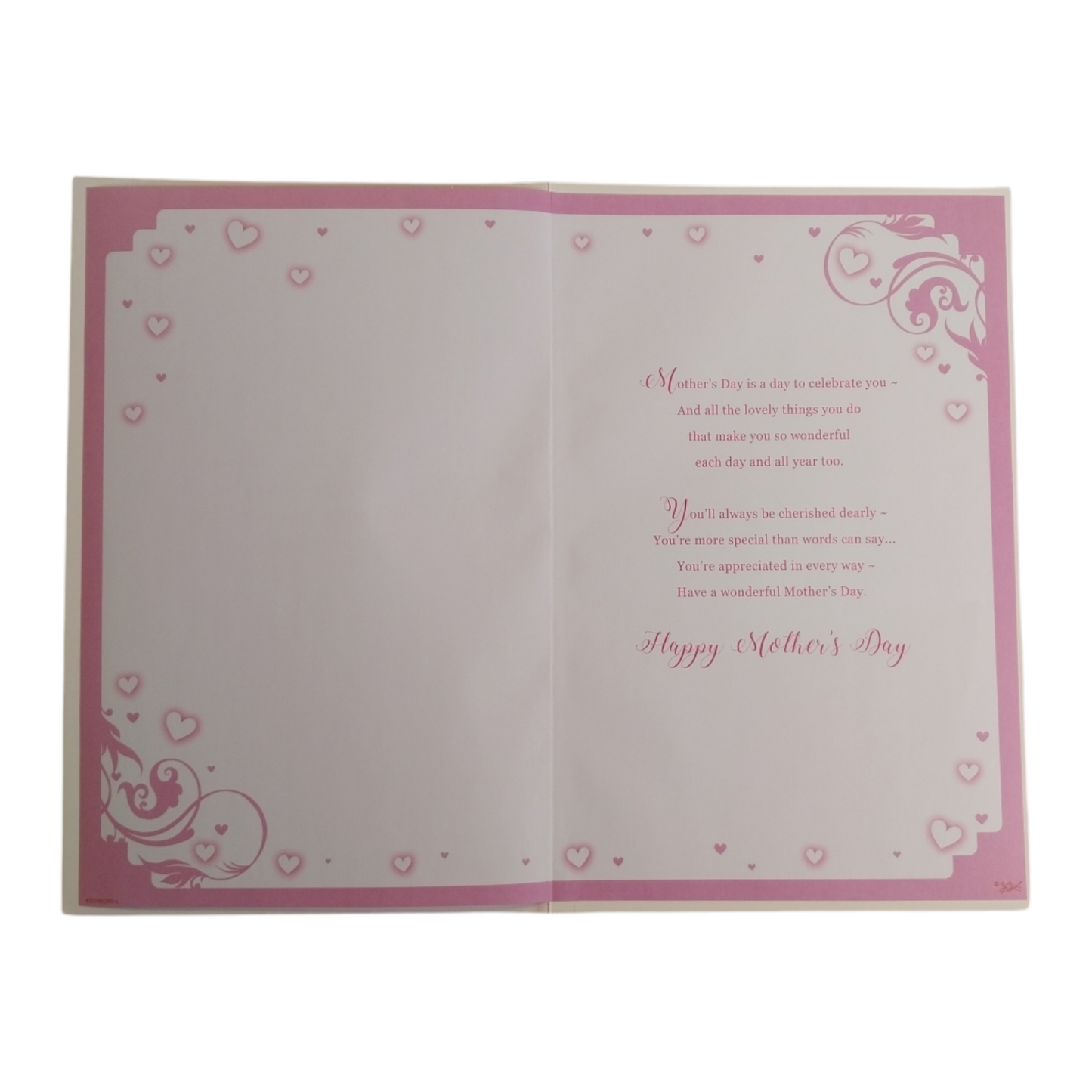 From Both Of Us Classic Mini Pink Hearts Design Mother's Day Boxed Card