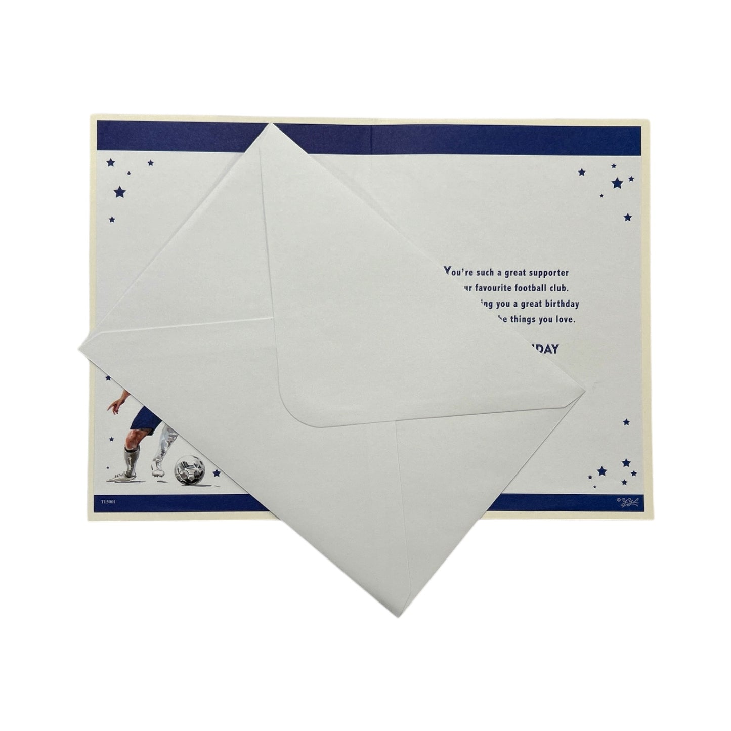 A Man In Blue Soccer Uniform Customized Male Birthday Card