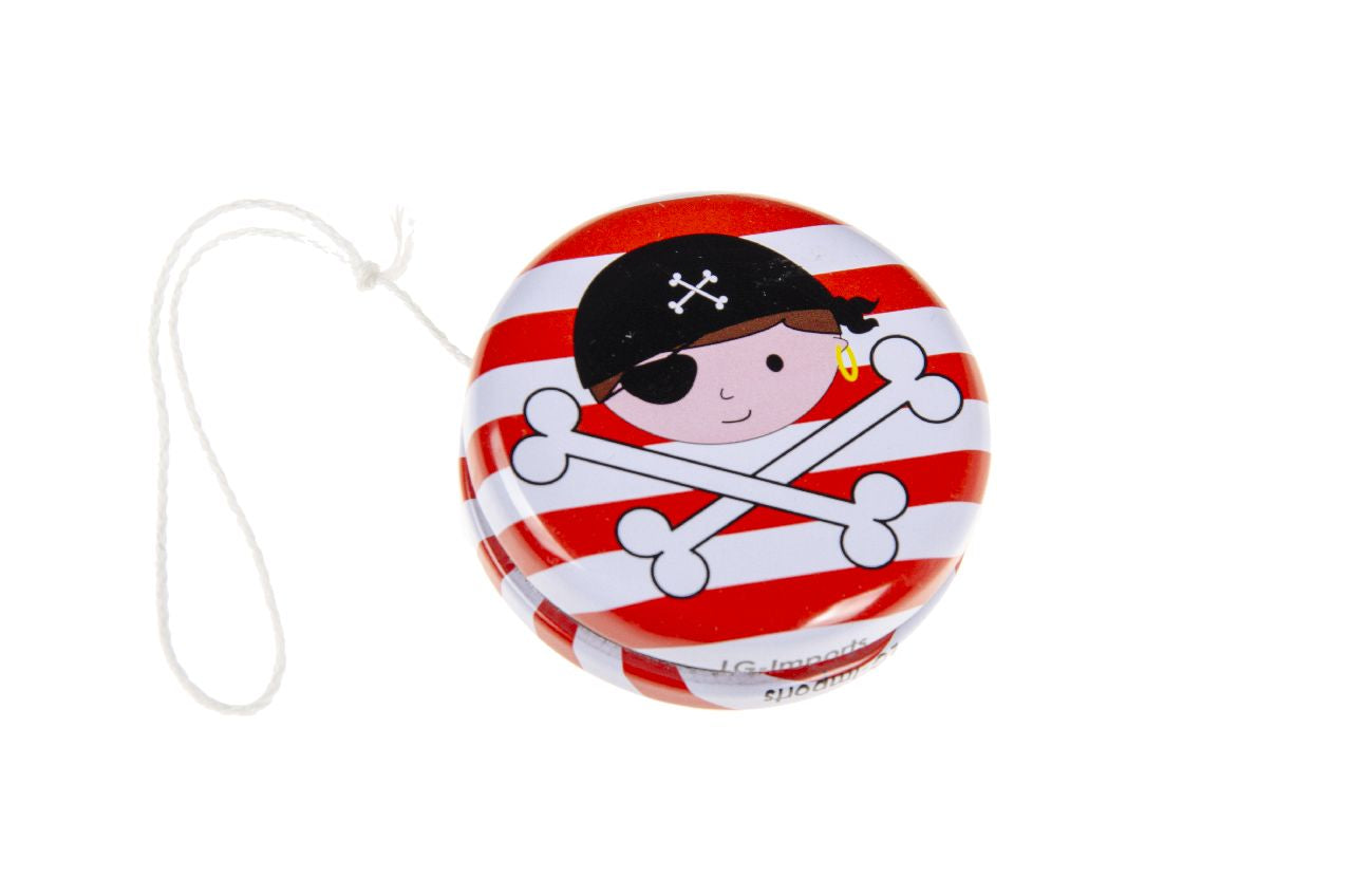 Pack of 12 Metal Yo-Yo Pirate Theme Return Tops
