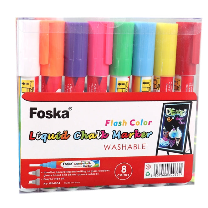 Pack of 8 Assorted Colour Liquid Chalk Markers– Choice Wholesale